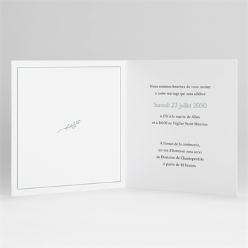 Faire-part mariage let love grow - Intérieur du faire-part