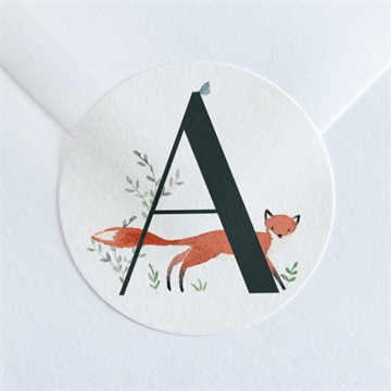 Sticker naissance première initiale