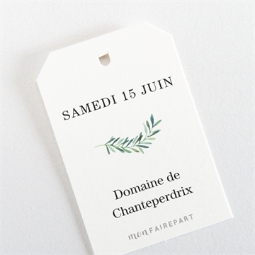 Etiquette mariage a la folie ! - Dos de l'étiquette