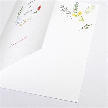 Livret de messe mariage fleurs des champs - Détail du livret