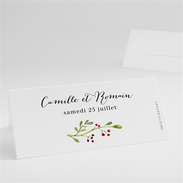 Marque-place mariage fleurs des champs