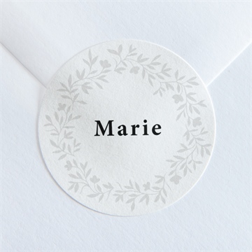 Stickers décès couronné gaufrage couronne