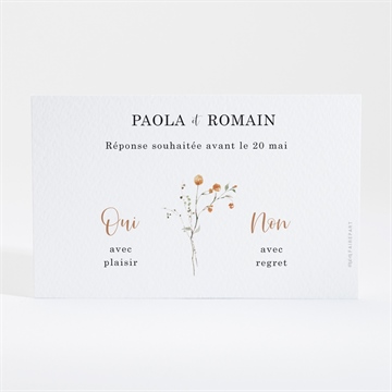 Carton réponse mariage complicité - Dos du carton