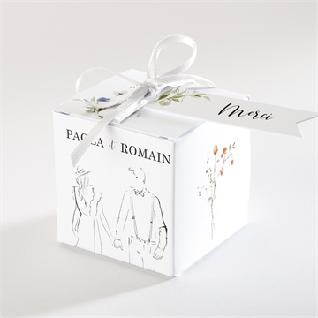 Boîte de dragées mariage complicité