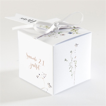 Boîte de dragées mariage complicité - Dos de la boîte