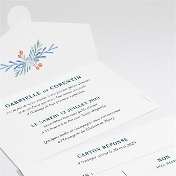 Faire-part mariage notre originalité - Détail du faire-part