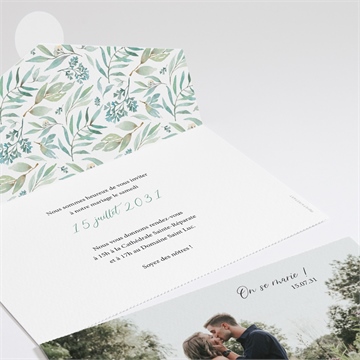 Faire-part mariage délicat - Détail du faire-part