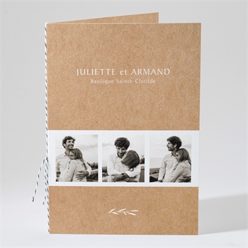 Livret de messe mariage bohème écolo