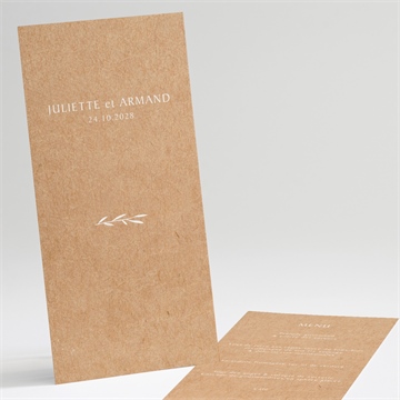 Menu mariage bohème écolo