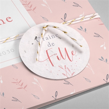 Faire-part naissance graine de fille - Détail du faire-part