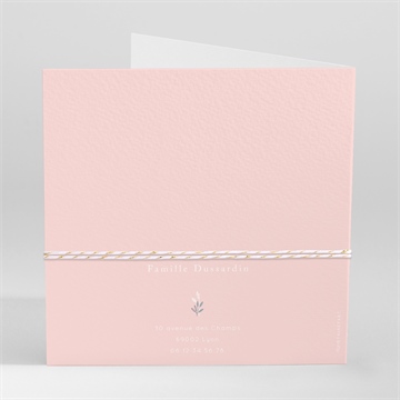 Faire-part naissance graine de fille - Dos du faire-part