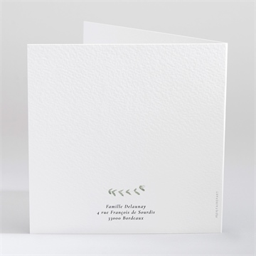 Faire-part naissance nos petites chaussures - Dos du faire-part