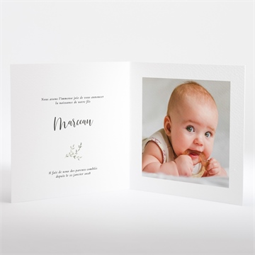 Faire-part naissance nos petits chaussons - Intérieur du faire-part