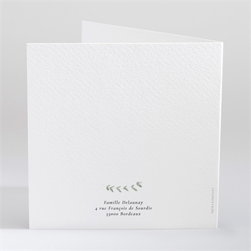 Faire-part naissance nos petits chaussons - Dos du faire-part