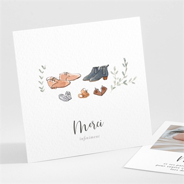 Remerciement naissance nos petits chaussons