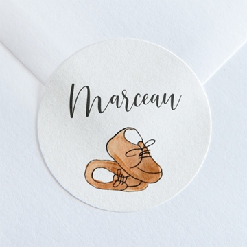 Sticker naissance nos petits chaussons