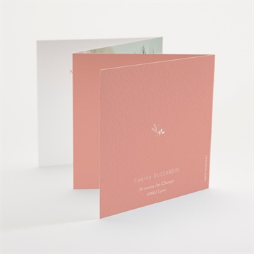 Faire-part naissance instants de vie - Dos du faire-part