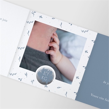 Faire-part naissance petite folie - Détail du faire-part