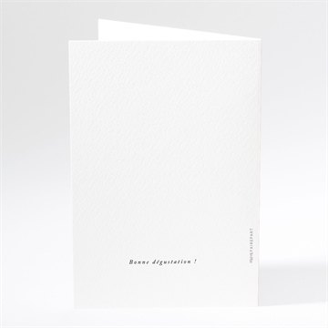 Menu mariage jolie esquisse - Dos du menu