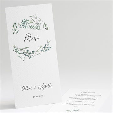 Menu mariage bouquet provençal