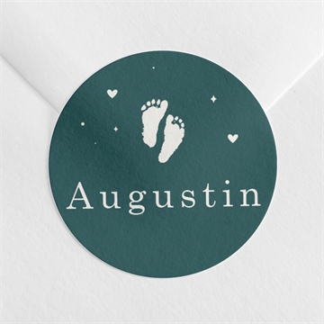 Sticker naissance douce empreinte