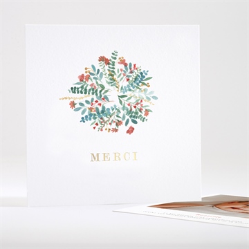 Remerciement naissance profusion dorure