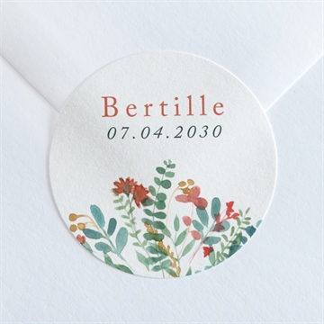 Sticker naissance profusion dorure