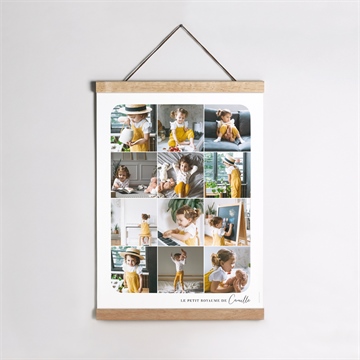 Affiche naissance jolie mosaïque