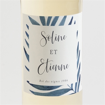 Etiquette de bouteille mariage evasion