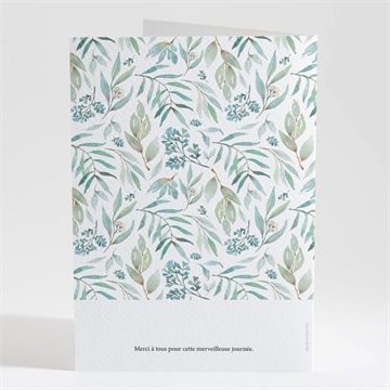 Livret de messe mariage délicat - Dos du livret