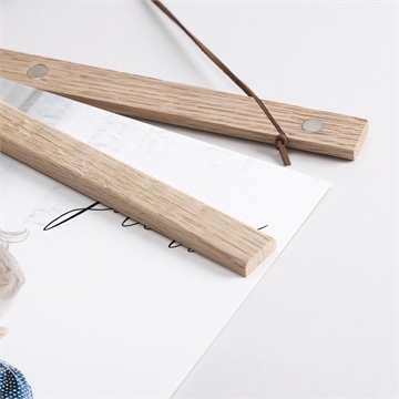 Affiche naissance follement - Détail des supports en bois