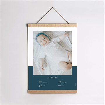 Affiche naissance présentation en pictos