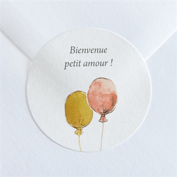 Sticker naissance tendre aquarelle magnet