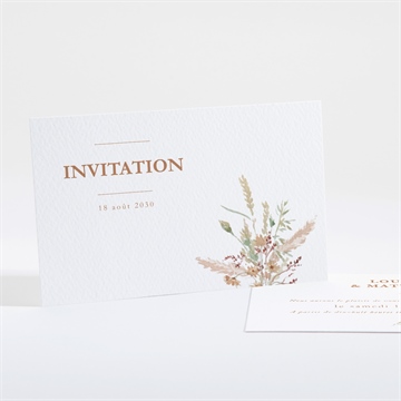 Carton d'invitation mariage douceur estivale