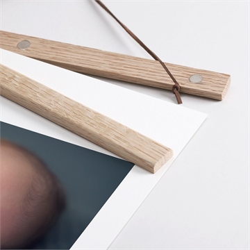 Affiche naissance notre petit coeur - Détail des supports en bois