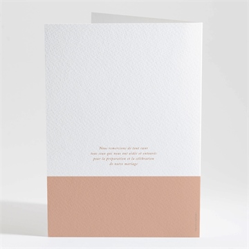 Livret de messe mariage douceur estivale - Dos du livret