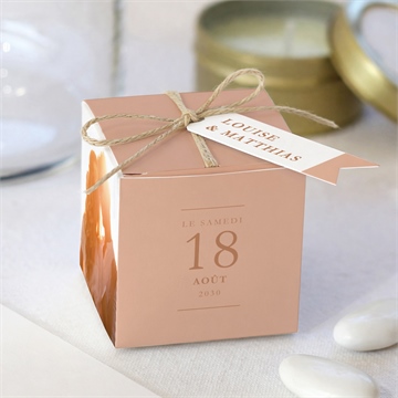 Boîte de dragées mariage douceur estivale