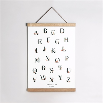 Affiche naissance première initiale alphabet