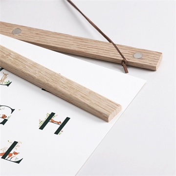 Affiche naissance première initiale alphabet - Détail des supports en bois