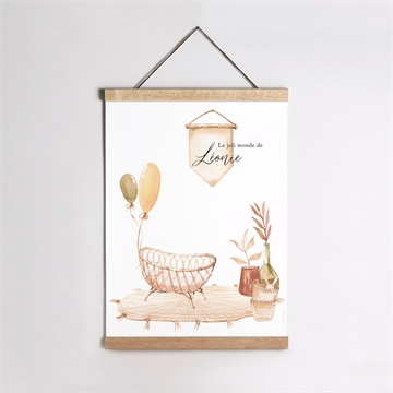 Affiche naissance tendre berceau