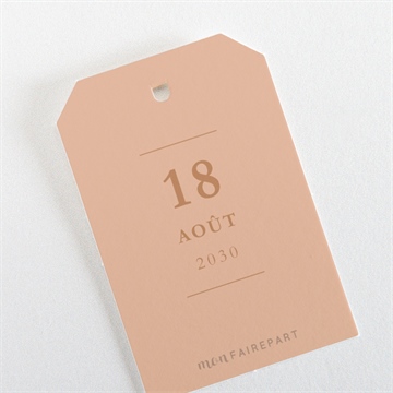 Etiquette mariage douceur estivale - Dos de l'étiquette