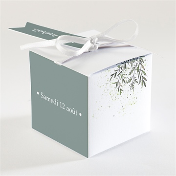 Boîte de dragées mariage champêtre virevoltant - Dos de la boîte