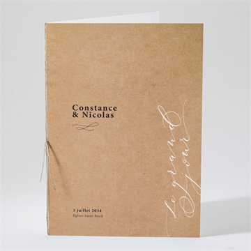 Livret de messe mariage photomaton kraft