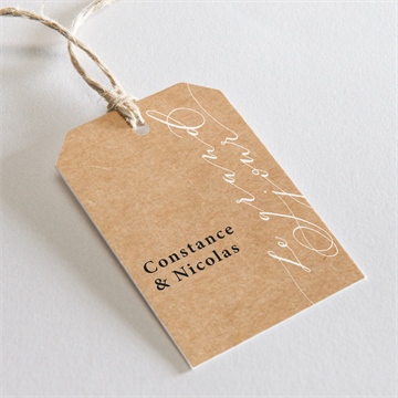 Etiquette mariage photomaton kraft