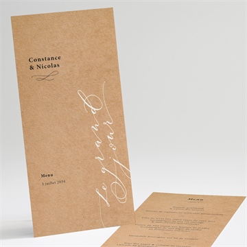 Menu mariage photomaton kraft