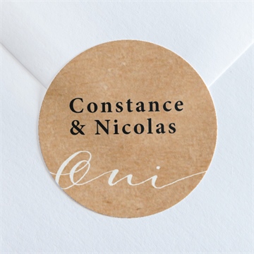 Sticker mariage photomaton kraft