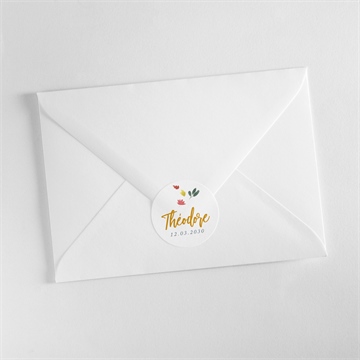 Sticker naissance lion petit roi - Mise en situation