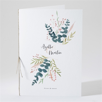 Livret de messe mariage bouquet ardent