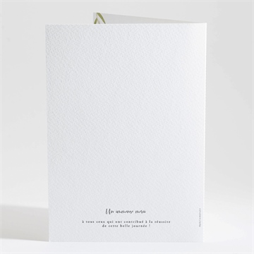 Livret de messe mariage bouquet ardent - Dos du livret