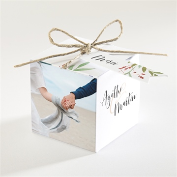 Boîte de dragées mariage bouquet ardent